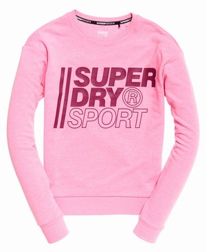 Superdry Core Sport Crew Női Pulóver Rózsaszín | PGAKQ3546